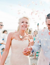 Coral and Mint Beach Wedding